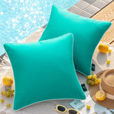Phantoscope 18 x 18 inch turquoise outdoor pillow cover front view