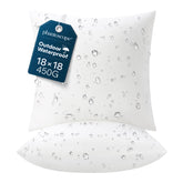 Phantoscope 18x18 outdoor pillow insert, pure white front view