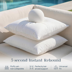 Phantoscope 18x18 pillow insert in outdoor setting