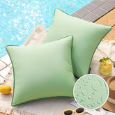 Phantoscope 18x18 waterproof outdoor pillow cover sage green front view