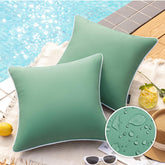Phantoscope outdoor waterproof throw pillow cover in pine green front view