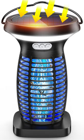 PhatroyYee Solar Bug Zapper black model front view