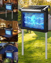 PhatroyYee Solar Bug Zapper front view with solar panel