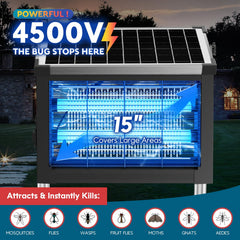 PhatroyYee Solar Bug Zapper hanging from a hook