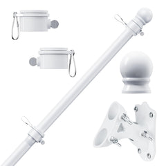 PHITRIC 5FT flagpole kit with stainless steel finish