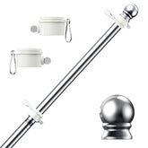 PHITRIC 6 FT Flag Pole Kit assembled front view