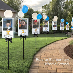 Photo sleeve measuring 6.9 x 13.4 inches for graduation signs