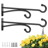 pickpiff 15-inch black metal plant hook front view