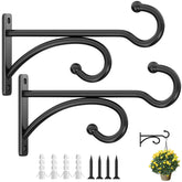 pickpiff 6-inch plant hanger hook black metal front view