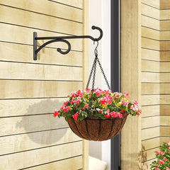 pickpiff 8-Inch Plant Hanger Hook, black metal side view