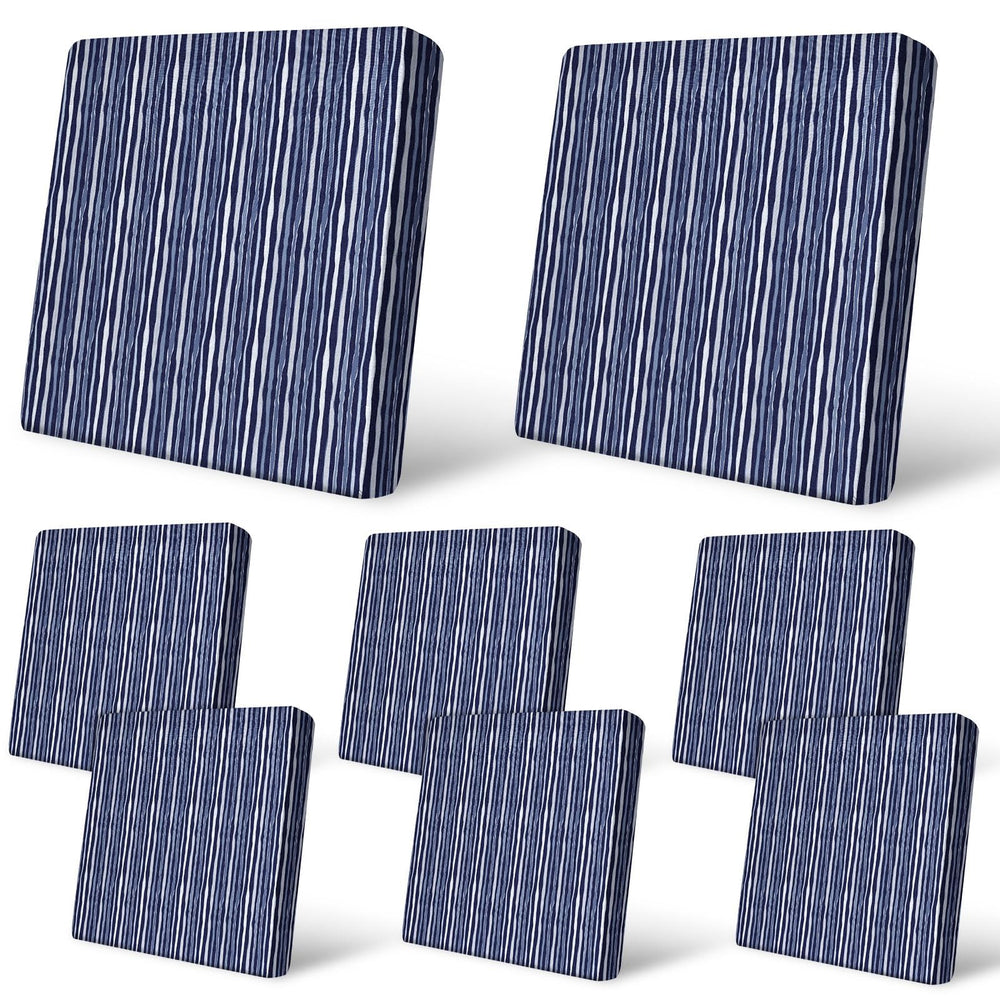pickyNproud 8PCS Navy Patio Cushion Covers front view