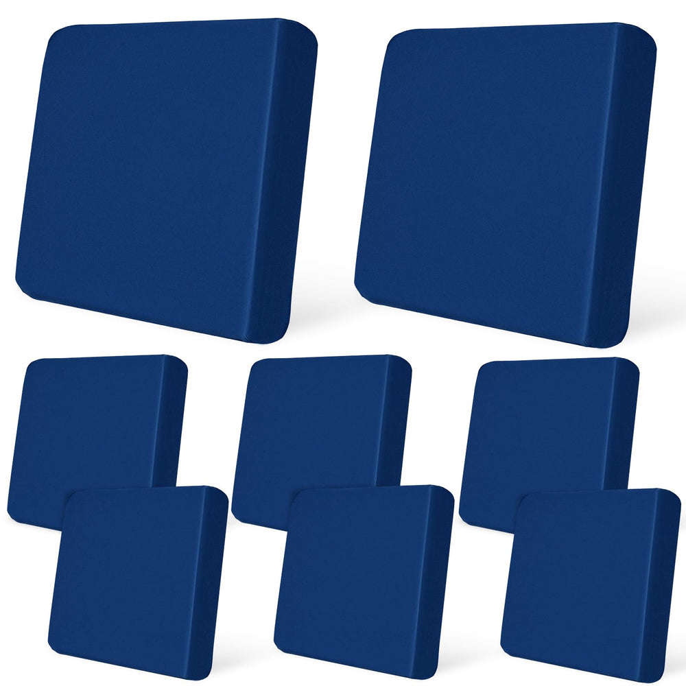 pickyNproud 8Pcs patio cushion covers blue front view