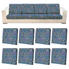 pickyNproud 8Pcs Patio Cushion Covers green pattern front view
