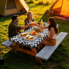 pickyNproud picnic table cover showing stylish print