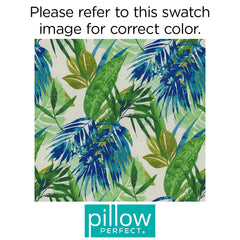 Pillow Perfect seat cushions featuring vibrant Blue/Green Soleil pattern