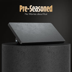 Pisol Cast Iron Smash Burger Press with wooden handle