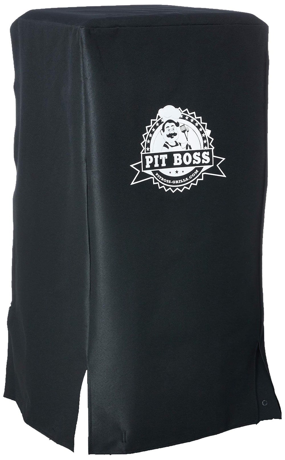 PIT BOSS Electric Smoker Cover front view, black, 23x22x41 inches