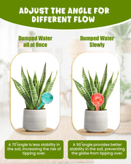 PlanKKers self watering globe inserted in plant soil