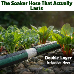 Plant & Plot flat soaker hose installed in garden