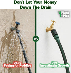 Plant & Plot flat soaker hose with quick connect fittings