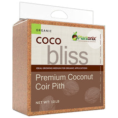 plantonix Coco Bliss 10lbs organic coco coir block front view