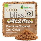 Plantonix Coco Chips Mulch Brick 10lbs front view