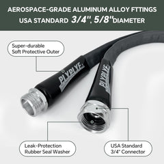 PLYPLYE Garden Hose 100ft with fittings close-up