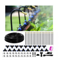 PNNEQ 60FT Drip Irrigation Kit with 19 adjustable nozzles