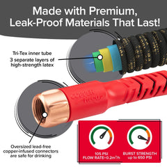 Pocket Hose 25 FT in use watering a garden