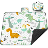 Poedist Extra Large Picnic Blanket with Dinosaur Pattern