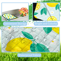 Poedist Extra Large Picnic Blanket with family enjoying a picnic