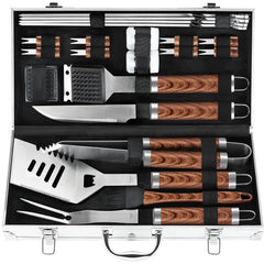 POLIGO 22PCS BBQ Grill Accessories Set in aluminum case