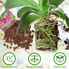 POLIUMB Orchid Bark Potting Mix packaging with resealable bag
