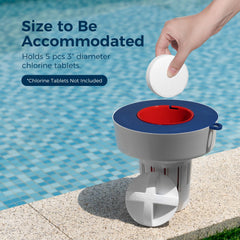 POOL FELLOWS tablet dispenser hanging hole and nylon rope