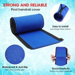 Pool Handrail Cover in use beside a swimming pool