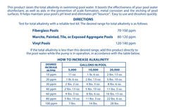 Pool Mate 10-Pounds alkalinity increaser in use at a swimming pool
