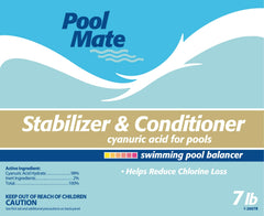 Pool Mate stabilizer being mixed in a pail of water