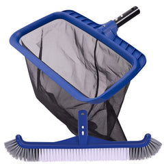 POOLAZA Fine Mesh Pool Skimmer Net and Brush Kit front view