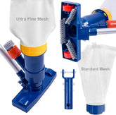 POOLAZA Manual Pool Vacuum with aluminum pole front view