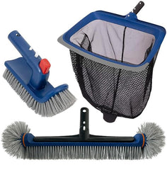 POOLAZA Pool Cleaning Kit including skimmer net and brushes