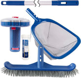 POOLAZA Pool Cleaning Kit with brush, net, and pole