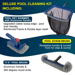 POOLAZA skimmer net with rubber scoop edge