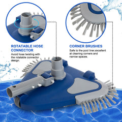 POOLAZA Weighted Pool Vacuum Head showing bottom brushes