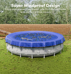 POOLHACKER winter pool cover showcasing durable material
