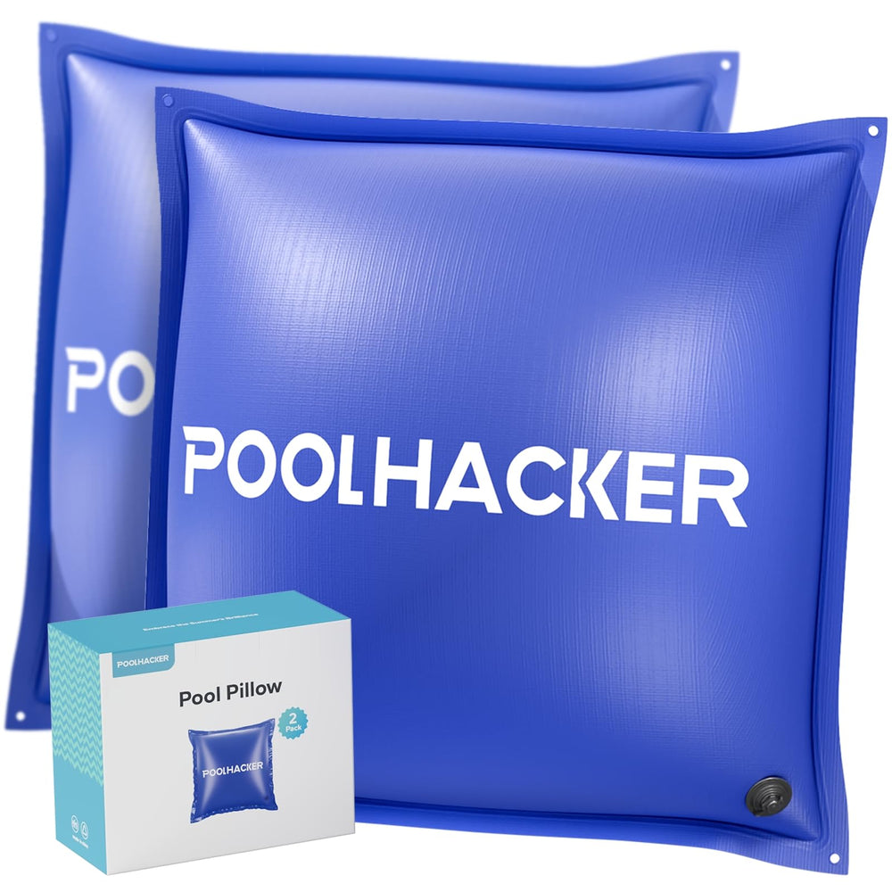 POOLHACKER Winter Pool Pillow 4x4 FT Glacier Blue front view