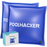POOLHACKER Winter Pool Pillow 4x4 FT Glacier Blue front view