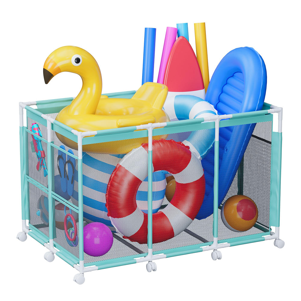 POOLHOUR Pool Float Storage cyan organizer front view