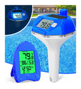 PoolLeader Solar Wireless Pool Thermometer front view with backlit display