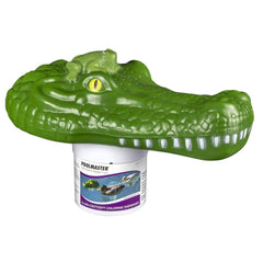 Poolmaster Adjustable Chlorine Dispenser Green Alligator front view