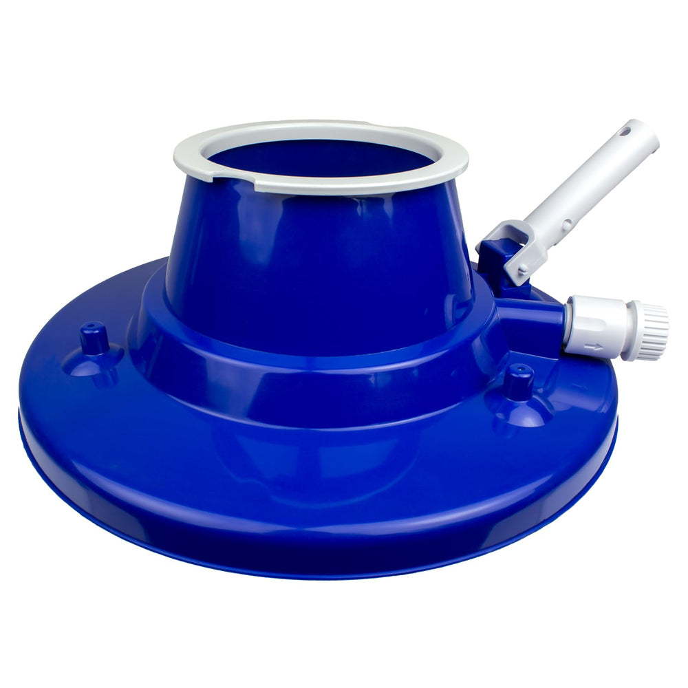 Poolmaven Heavy-Duty Pool Leaf Vacuum Head blue front view